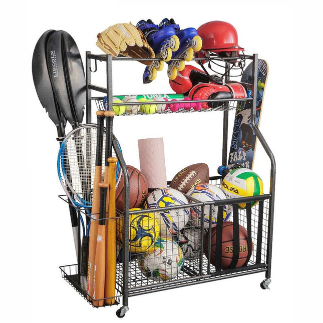 Garage Sport Storage Rack – Organize Balls, Bats, and Equipment