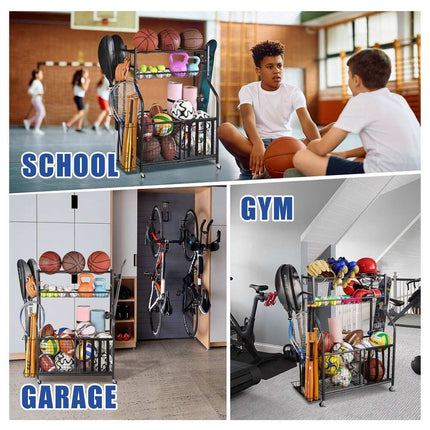 Garage Sport Storage Rack – Organize Balls, Bats, and Equipment
