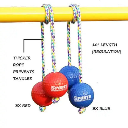 Sports Festival Ladder Ball Replacement Bolas – 6 Pack Toss Game Set