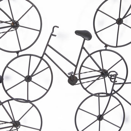 Black Frame Stacked Bike Metal Wall Art for Home Decor