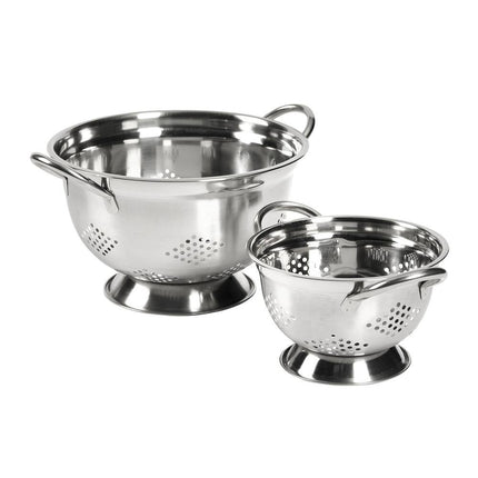 2-Piece Footed Colander Set – Durable Stainless Steel Kitchen Strainers