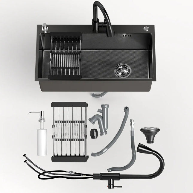 Kitchen Sink – Stainless Steel Drop-In, Single Bowl with Faucet