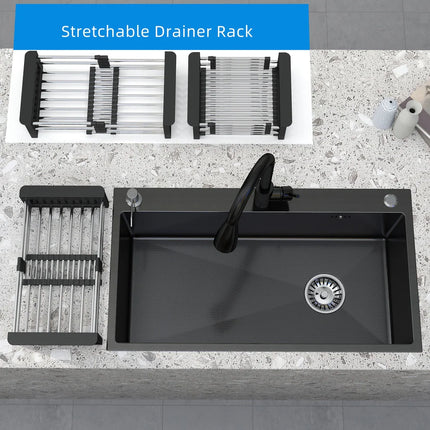 Kitchen Sink – Stainless Steel Drop-In, Single Bowl with Faucet