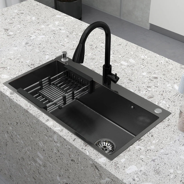 Kitchen Sink – Stainless Steel Drop-In, Single Bowl with Faucet