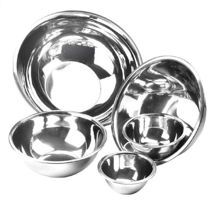 5 Piece Stainless Steel Mixing Bowl Set 0.75 1.5 3 5 8 Qt Stackable Kitchen