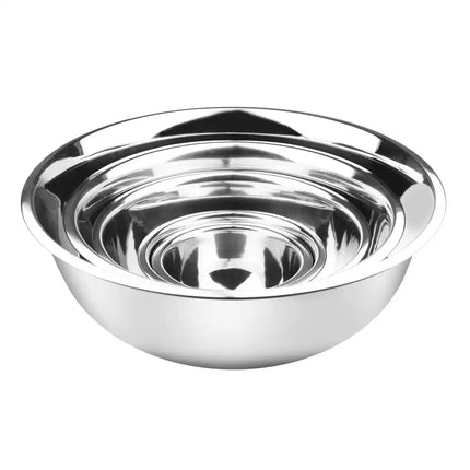 5 Piece Stainless Steel Mixing Bowl Set 0.75 1.5 3 5 8 Qt Stackable Kitchen