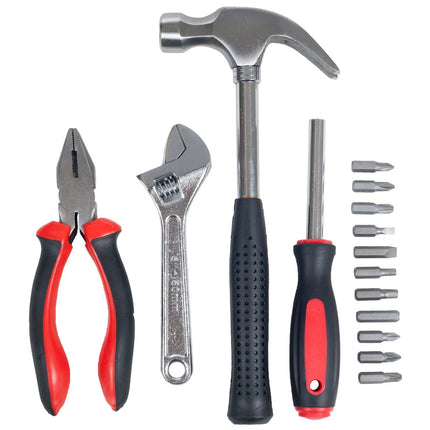 15-Piece Household Tool Set – Hammer, Screwdrivers, Pliers & Wrench