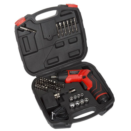 45 Piece Pivoting Cordless Screwdriver Set 3.6V Rechargeable Power Tool