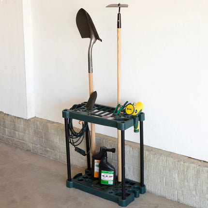 Stalwart 23" Garden Tool Organizer – Holds Up to 30 Tools, Green