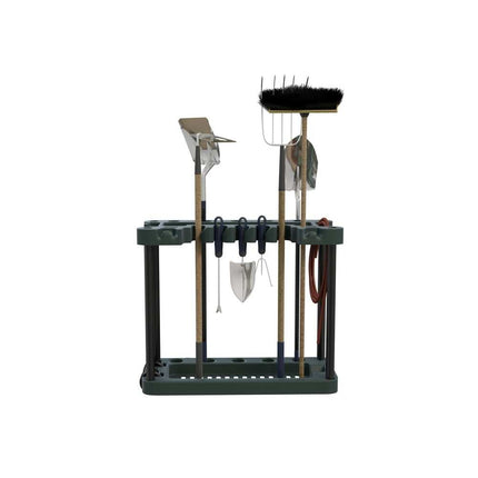 Portable Garden Tool Storage Rack – Rolling Organizer Holds 40 Tools