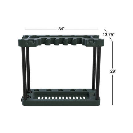 Portable Garden Tool Storage Rack – Rolling Organizer Holds 40 Tools