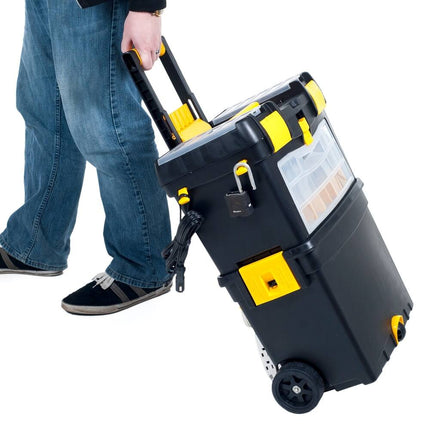 Portable Toolbox with Wheels Stackable Tool Chest with Drawers Utility Cart