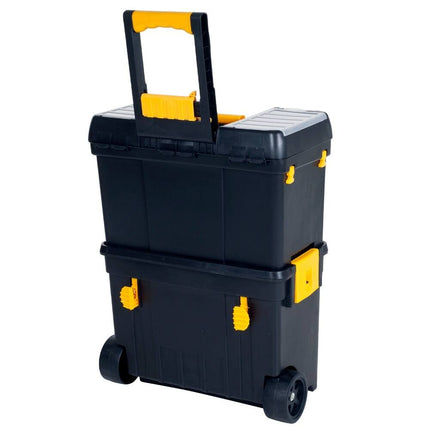 Portable Toolbox with Wheels Stackable Tool Chest with Drawers Utility Cart