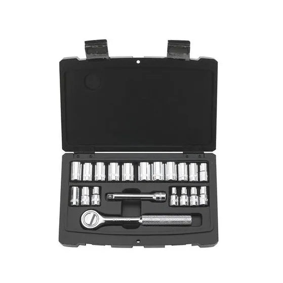 20 Piece Socket Wrench Set 92-802 Garage Workshop Tool Kit