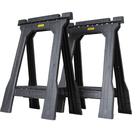 STST60952 Folding Sawhorses 2-Count – Heavy Duty Portable Work Support