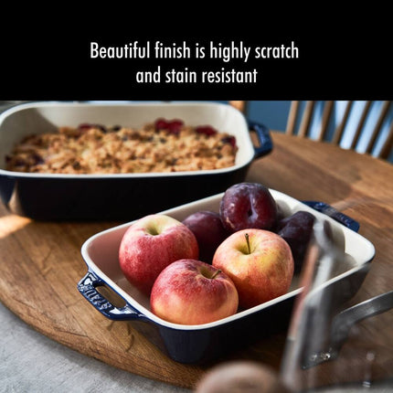 Ceramic 3-Piece Rectangular Baking Dish Set Oven Safe Casserole Dishes