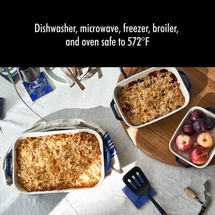 Ceramic 3-Piece Rectangular Baking Dish Set Oven Safe Casserole Dishes