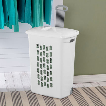 3 Pack Laundry Hamper with Wheels and Flip Top Lid for Easy Storage