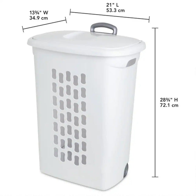 3 Pack Laundry Hamper with Wheels and Flip Top Lid for Easy Storage
