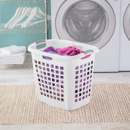 Ultra Easy Carry Plastic Laundry Basket Hamper 4 Pack for Dirty Clothes
