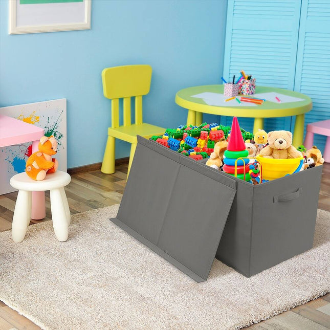Kids Large Toy Storage Chest with Lid Single Compartment Organizer Box