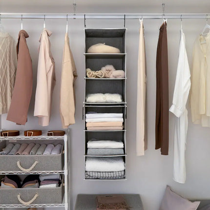 StorageWorks 6-Tier Detachable Hanging Closet Organizer – Space Saver Shelf