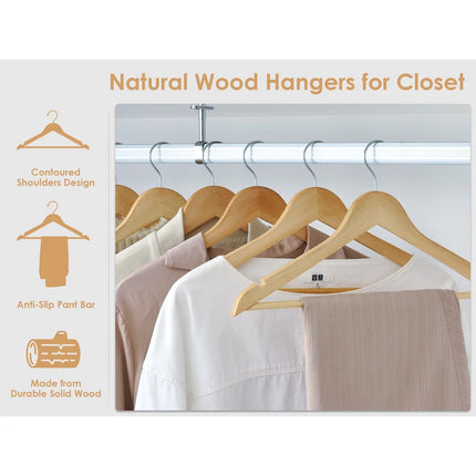 StorageWorks Wooden Clothes Hangers – Coats, Shirts, Jackets & Suits