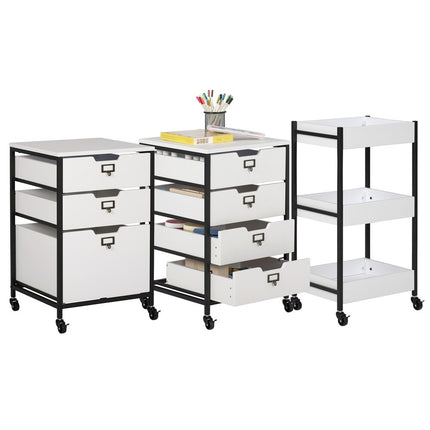 Sew Ready 3-Drawer Mobile Organizer for Craft, Sewing & Office Storage
