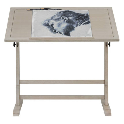 Wood Drawing Drafting Table 42-inch with Adjustable Angle Top
