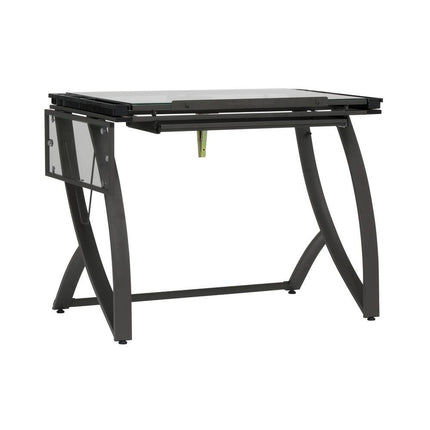 Studio Designs Futura Luxe Glass Craft Table with Built-In Storage