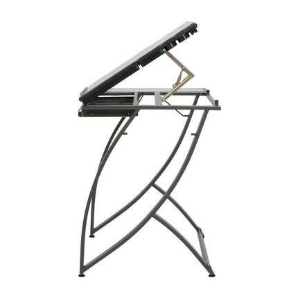 Studio Designs Futura Luxe Glass Craft Table with Built-In Storage