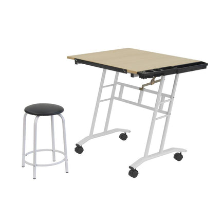 Studio Designs Craft Station with Wheels, Stool & Drafting Table