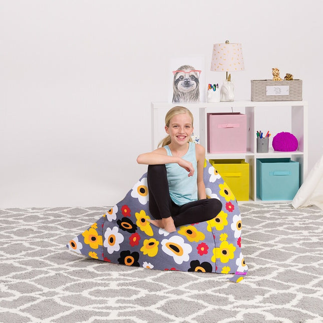 Stuffed Animal Storage Bean Bag Chair Cover Room Organizer for Kids
