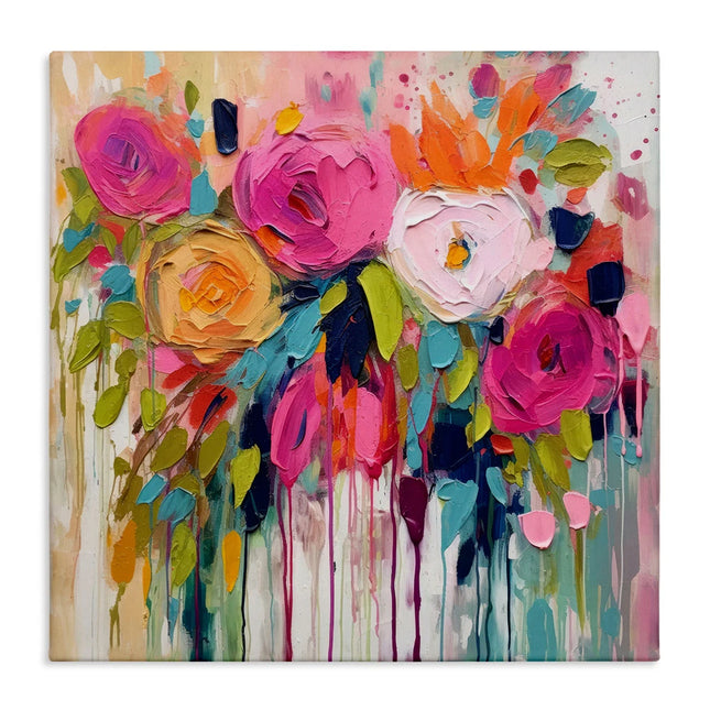Urban Paint Bouquet Canvas Wall Art by Irena Orlov Modern Floral Decor