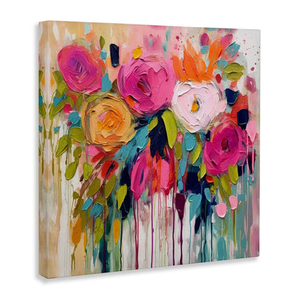 Urban Paint Bouquet Canvas Wall Art by Irena Orlov Modern Floral Decor