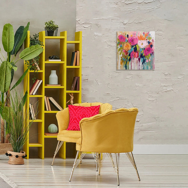 Urban Paint Bouquet Canvas Wall Art by Irena Orlov Modern Floral Decor