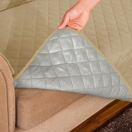 Reversible Sofa Slipcover with Elastic Straps – Pet Furniture Protector
