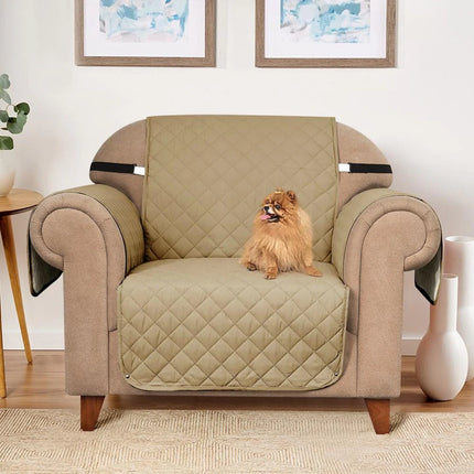 Reversible Sofa Slipcover with Elastic Straps – Pet Furniture Protector