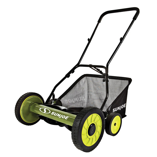 Manual Reel Mower 20-Inch with Grass Catcher and Adjustable Cutting Height