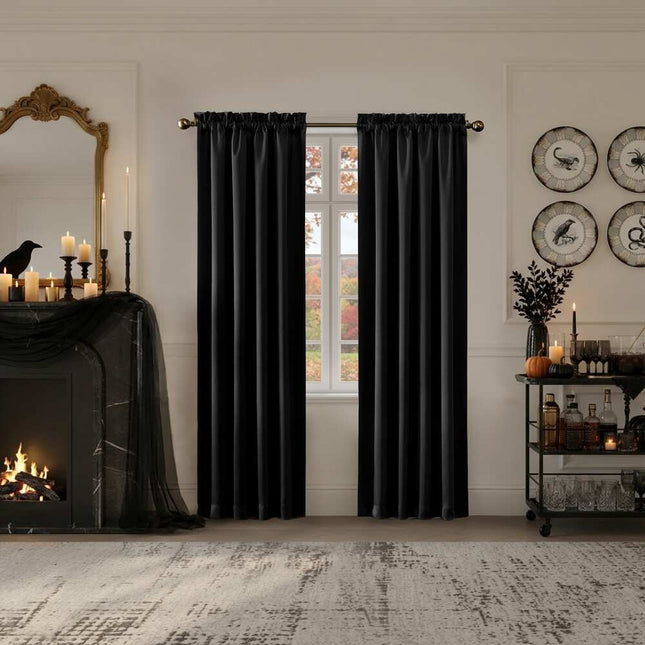 Oslo Theater Grade Blackout Curtain Panel 52x63 Inch Rod Pocket Extreme Total Blackout