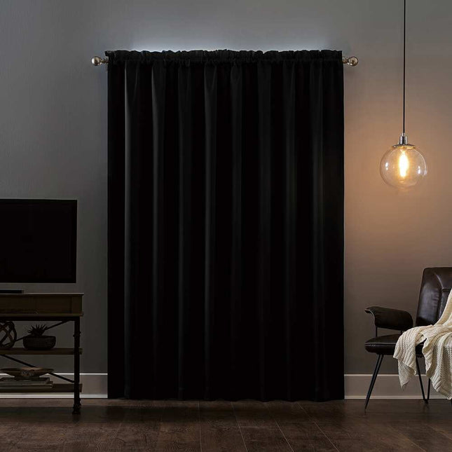 Oslo Theater Grade Blackout Curtain Panel 52x63 Inch Rod Pocket Extreme Total Blackout