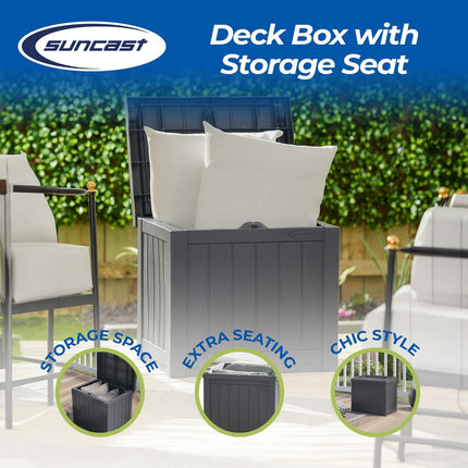 22 Gallon Outdoor Patio Deck Box Storage Seat Cyberspace 1 Pack