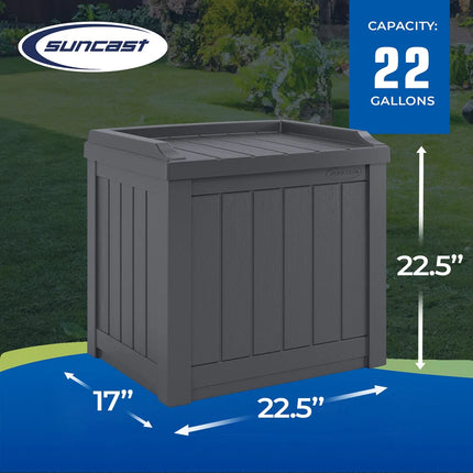 22 Gallon Outdoor Patio Deck Box Storage Seat Cyberspace 1 Pack