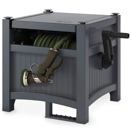 Hideaway 100' Resin Garden Hose Reel for 5/8" Hoses, Cyberspace Color Storage