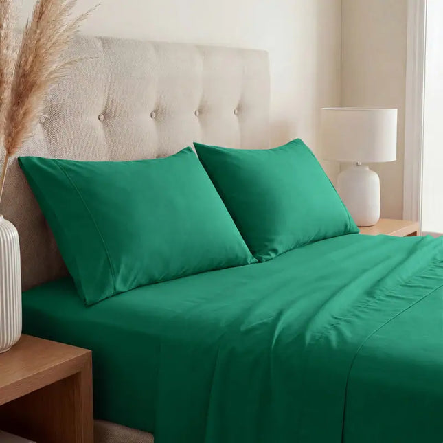 Twin XL Hunter Green 800 Thread Count Cotton Blend Sheet Set Soft Luxury Bedding