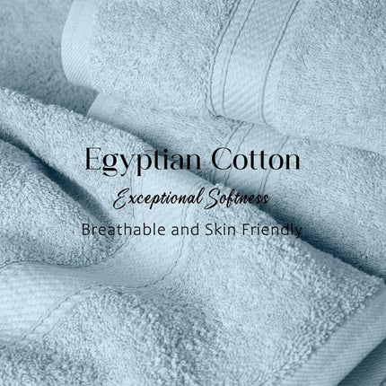 6-Piece Egyptian Cotton Towel Set – Heavyweight Spa Quality, Ultra Absorbent