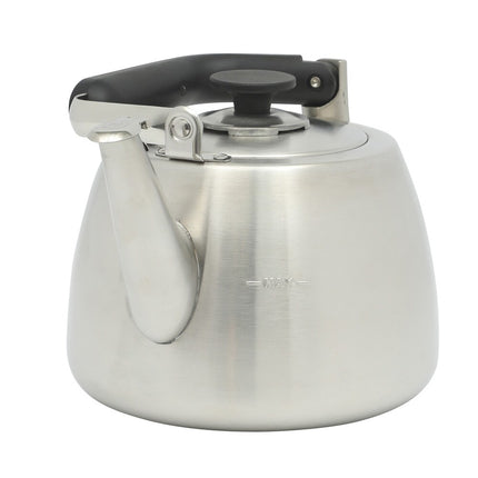 2 QT Stainless Steel Whistling Tea Kettle Heavy Gauge Brushed Finish