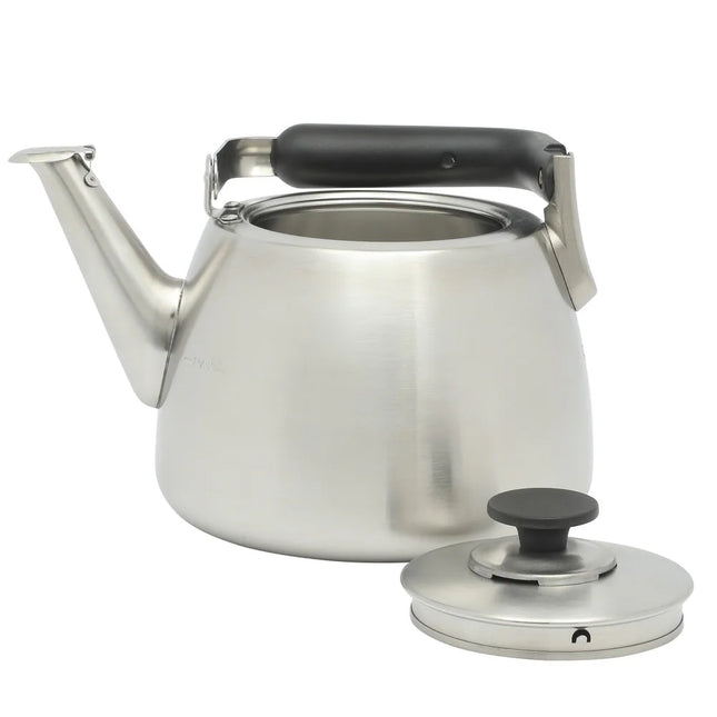2 QT Stainless Steel Whistling Tea Kettle Heavy Gauge Brushed Finish