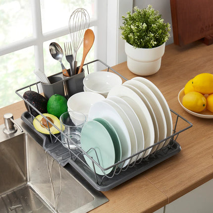 3-Piece Kitchen Sink Dish Drainer Set – Compact & Durable