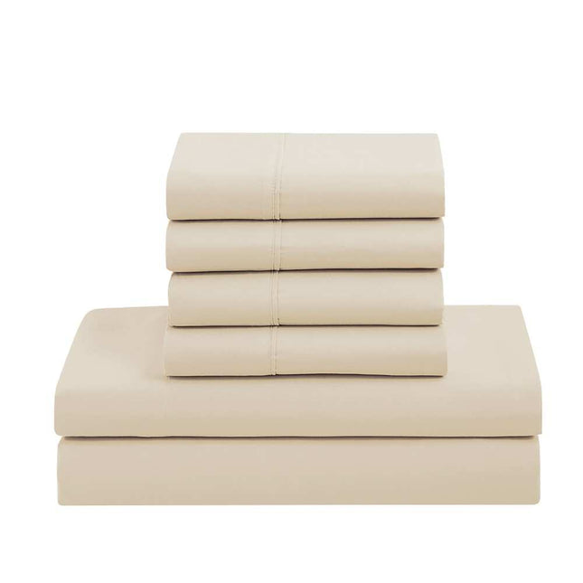 Cream Full Size All Season Bed in a Bag Comforter and Sheet Set Ultra Soft Bedding